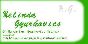 melinda gyurkovics business card